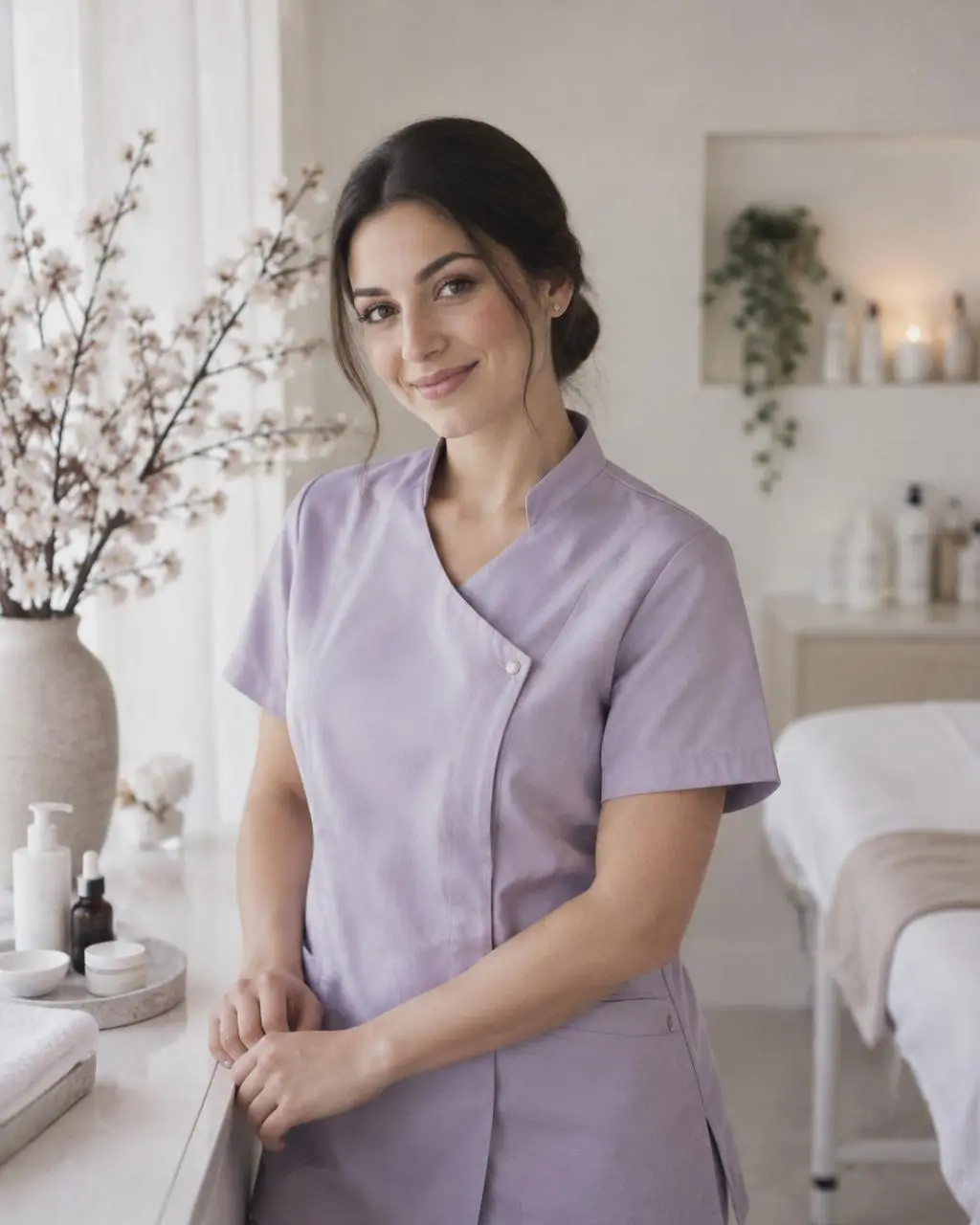 Gloria Filippini nel suo studio Blossom Beauty